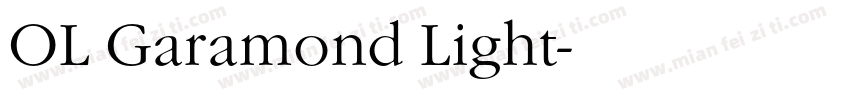 OL Garamond Light字体转换